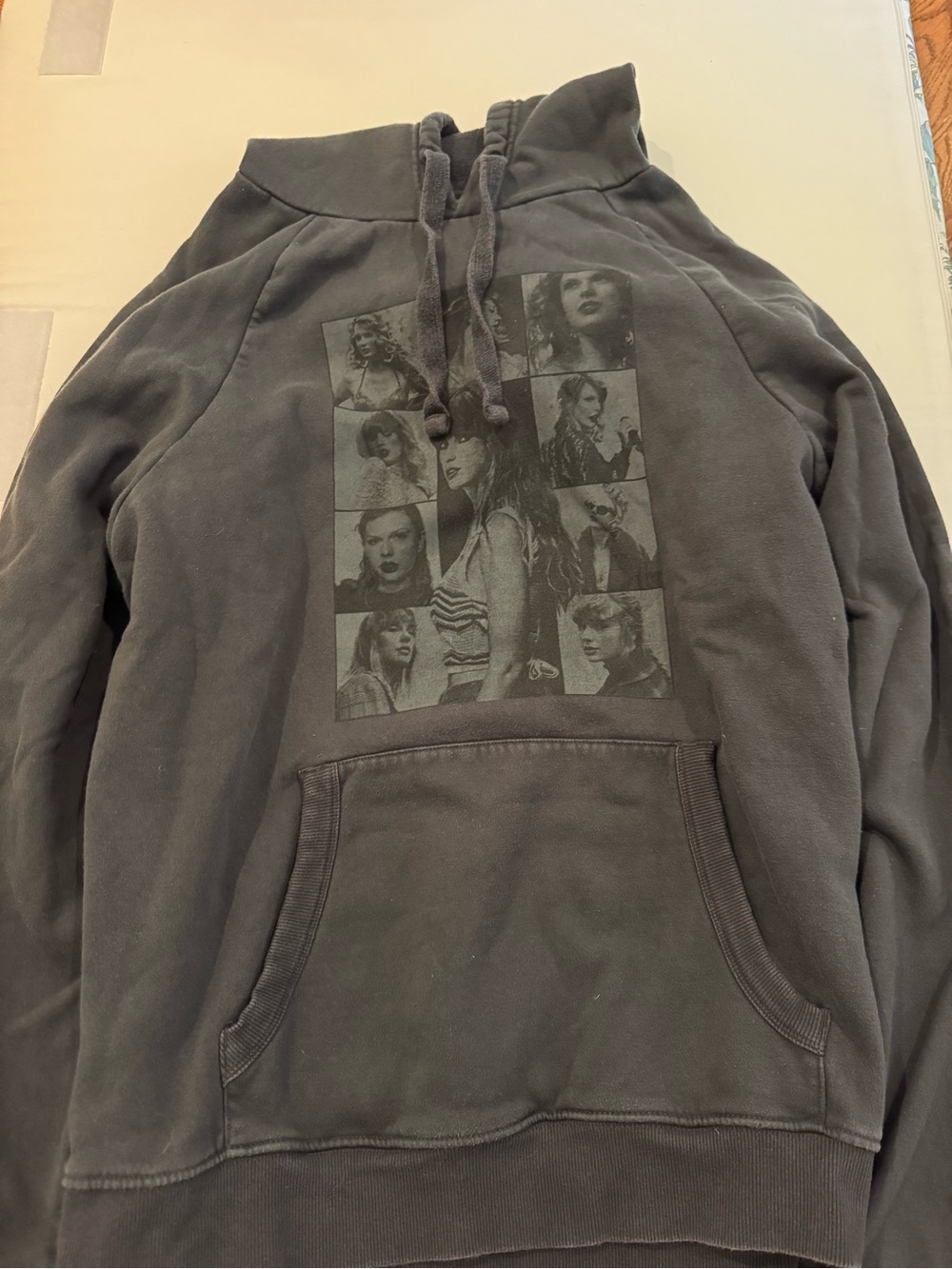 Taylor Swift Graphic Hoodie - Charcoal Black Pullover